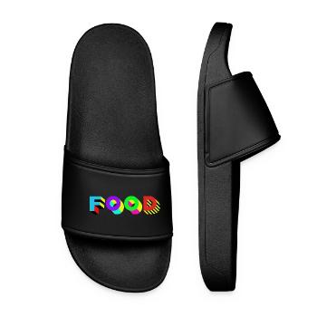 Nourriture savoureuse - Claquettes Femme - noir - Devant