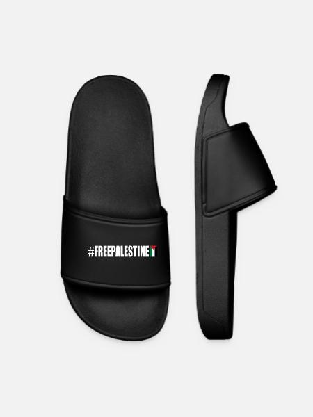Free palestine - Women’s Pool Sliders - black