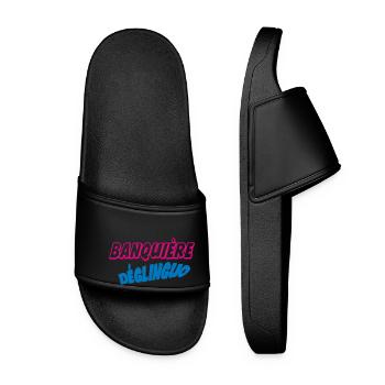 Banquière déglinguo !!! - Claquettes Femme - noir - Devant