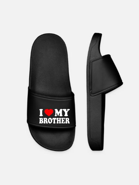 i love my brother - Frauen Badelatschen - Schwarz