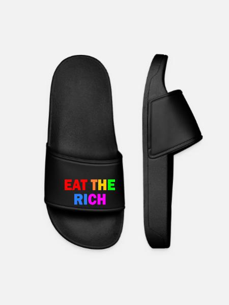 Eat the rich - Women’s Pool Sliders - black
