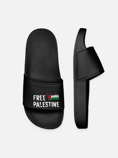 Free Palestine - Women’s Pool Sliders - black