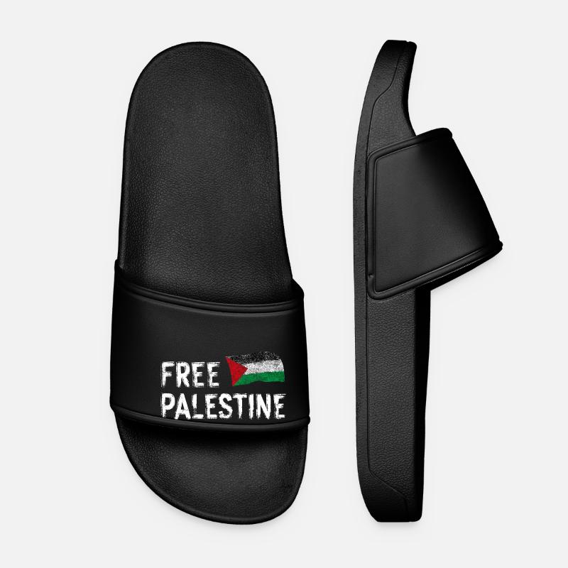 Free Palestine - Women’s Pool Sliders - black