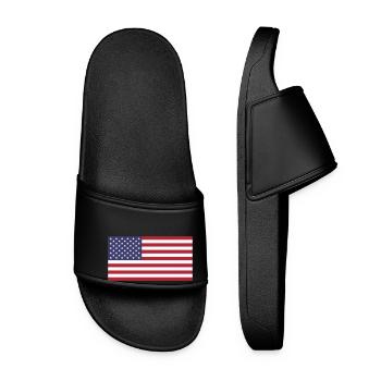 Drapeau USA / USA flag - Claquettes Femme - noir - Devant