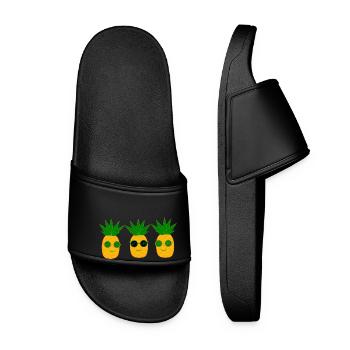 Ananas Sommer Festival - Frauen Badelatschen - Schwarz - Vorne