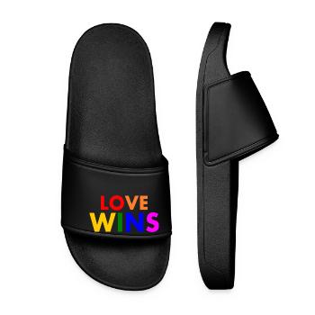Love wins - Women’s Pool Sliders - black - Front