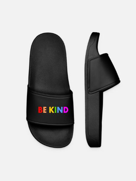 Be kind - Frauen Badelatschen - Schwarz