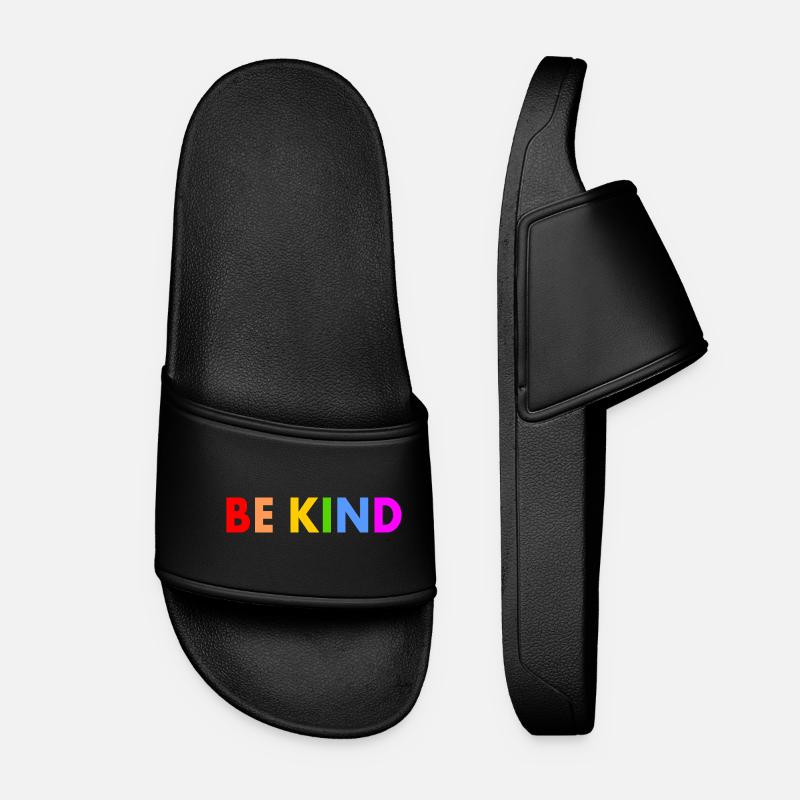 Be kind - Frauen Badelatschen - Schwarz