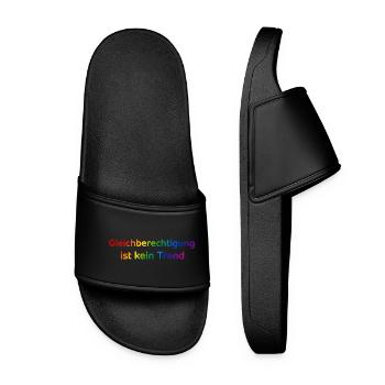Equality is not a trend rainbow - Women’s Pool Sliders - black - Front