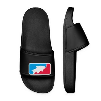 logo sport rouge bleu pêche au poisson pêché - Claquettes Femme - noir - Devant