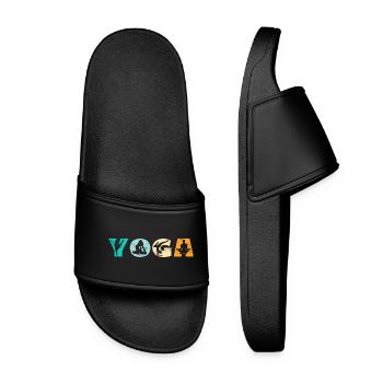 Yoga - Frauen Badelatschen - Schwarz - Vorne