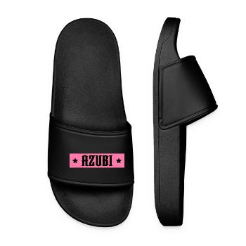 AZUBI rosa tshirt - Frauen Badelatschen - Schwarz - Vorne