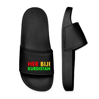 Her biji Kurdistan - Frauen Badelatschen - Schwarz - Vorne
