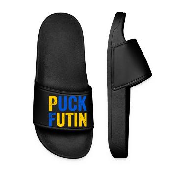 Puck futin - Frauen Badelatschen - Schwarz - Vorne