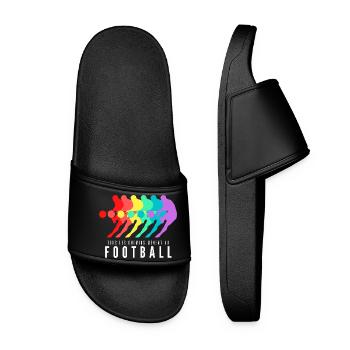 Tous les Chemins Mènent au Football - Claquettes Femme - noir - Devant