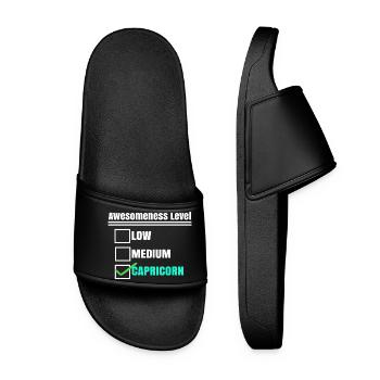 Horoscope Statement Zodiac Sign Heaven Capricorn - Women’s Pool Sliders - black - Front