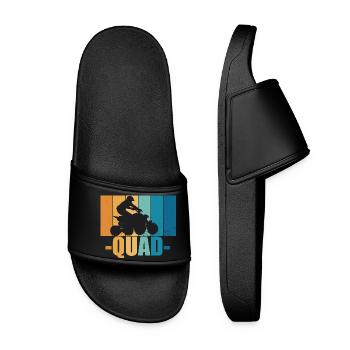 Quad Quad Driver Offroad Motorsport Gift - Women’s Pool Sliders - black - Front