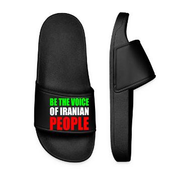 Be the voice of iranian people - Frauen Badelatschen - Schwarz - Vorne