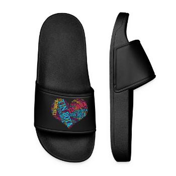 t-shirt tin bota word cloud heart Emilia Romagna - Women’s Pool Sliders - black - Front