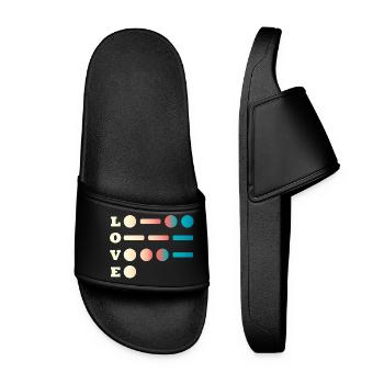 Aimer le code Morse - Claquettes Femme - noir - Devant
