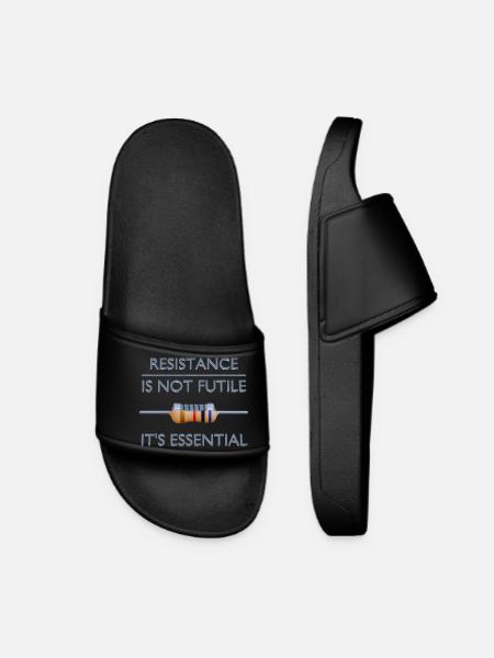 Resistance Is Not Futile, It's Essential - Women’s Pool Sliders - black