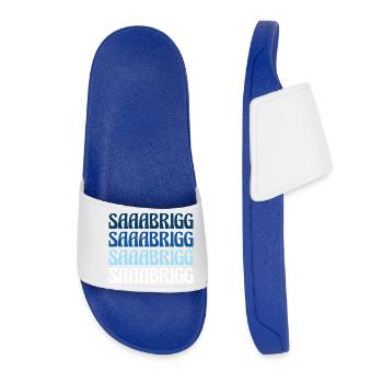 Saaabrigg Saarbrücken Dialecte Cadeau - Claquettes Femme - bleu roi - Devant