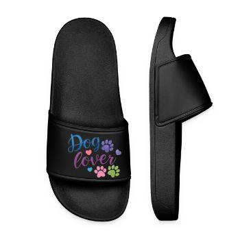 Amoureux des chiens - Claquettes Femme - noir - Devant