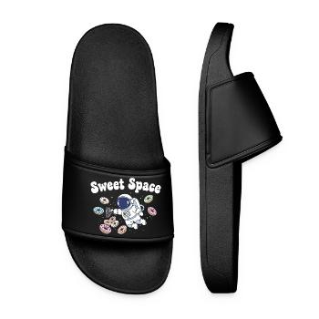 Sweet space travel with donuts - Women’s Pool Sliders - black - Front