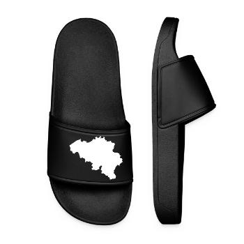 Belgien Landes-Silhouette - Frauen Badelatschen - Schwarz - Vorne