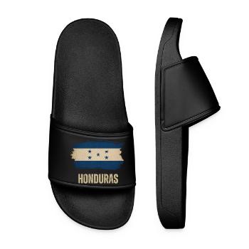 Flag of Honduras grunge, I love Honduras - Women’s Pool Sliders - black - Front