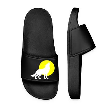 Silhouette de loup - Claquettes Femme - noir - Devant
