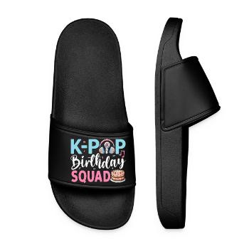Équipe d’anniversaire K-Pop - Claquettes Femme - noir - Devant