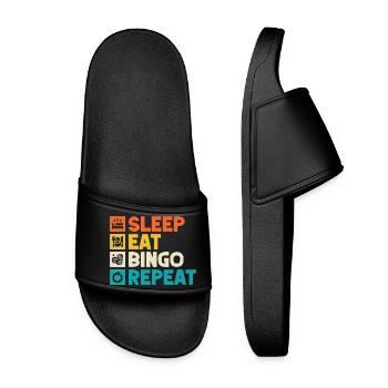 Bingo Bingo Sleep, Eat Repeat Bingo - Claquettes Femme - noir - Devant