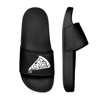 Pizza Slice Gift Pizzeria - Women’s Pool Sliders - black - Front