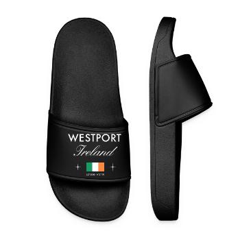 Westport Ireland Coordinates Travel Souvenir - Women’s Pool Sliders - black - Front
