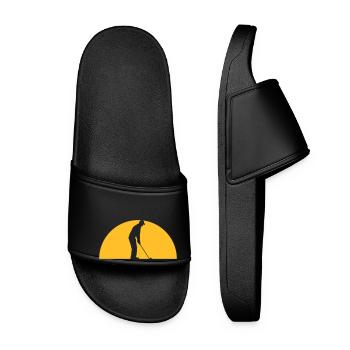 Abends Golf spielen - Frauen Badelatschen - Schwarz - Vorne