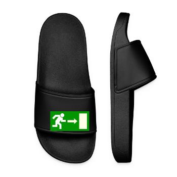 Exit sign template to personalize - Women’s Pool Sliders - black - Front