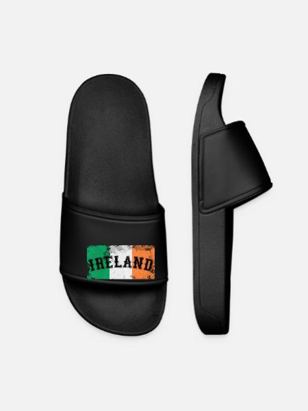 Ireland - Ireland Flag - Women’s Pool Sliders - black