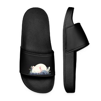 Sleepy Cat - Frauen Badelatschen - Schwarz - Vorne