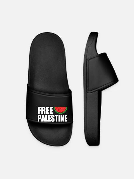 Free palestine - Frauen Badelatschen - Schwarz