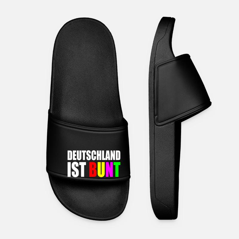 Deutschland ist bunt - Frauen Badelatschen - Schwarz