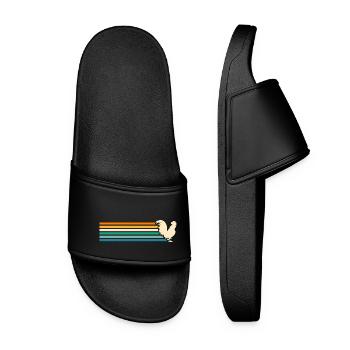 Chicken Rooster - Women’s Pool Sliders - black - Front