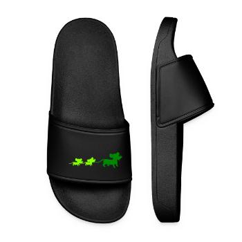 Souris Famille Maman Papa 2 Enfants Maman Silhouette - Claquettes Femme - noir - Devant