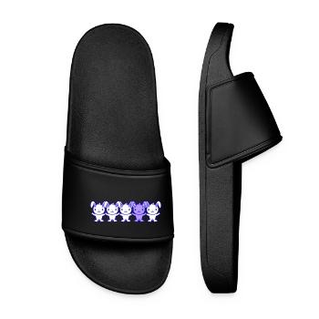 5 Bunny Friends Difference Be Different Different - Women’s Pool Sliders - black - Front