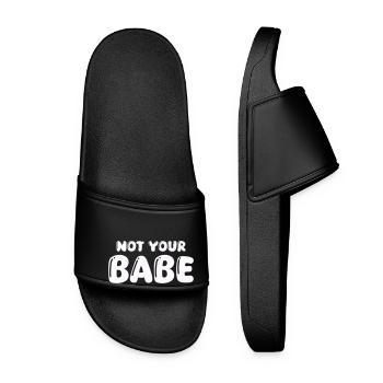 not your babe - Women’s Pool Sliders - black - Front