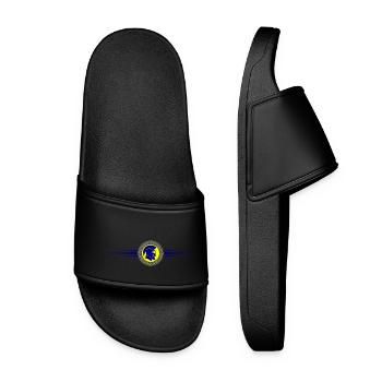 Spartan Helmet Gladiator Symbol - Women’s Pool Sliders - black - Front