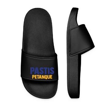 PASTIS PETANQUE Camping Apéro Vacances Beauf - Claquettes Femme - noir - Devant