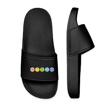 Five Senses, Sensory Organs, Medicine - Women’s Pool Sliders - black - Front