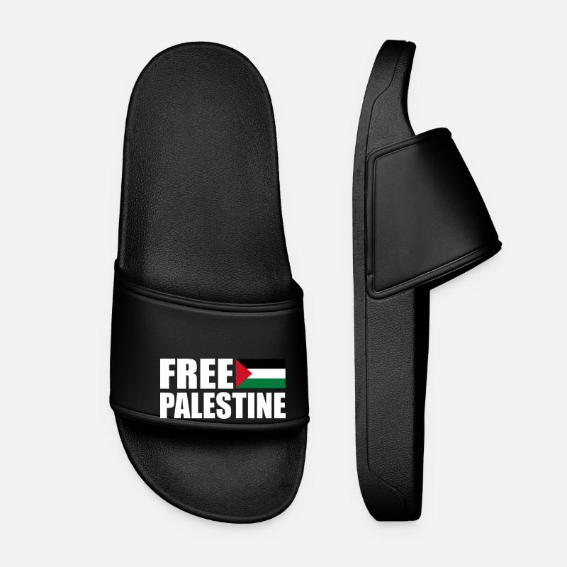 Free palestine - Frauen Badelatschen - Schwarz