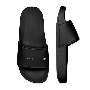 Heartbeat ireland flag - Women’s Pool Sliders - black - Front